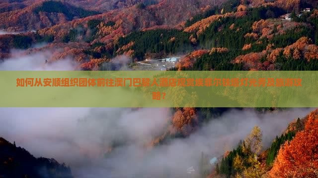 如何从安顺组织团体前往澳门巴黎人酒店观赏埃菲尔铁塔灯光秀及旅游攻略？