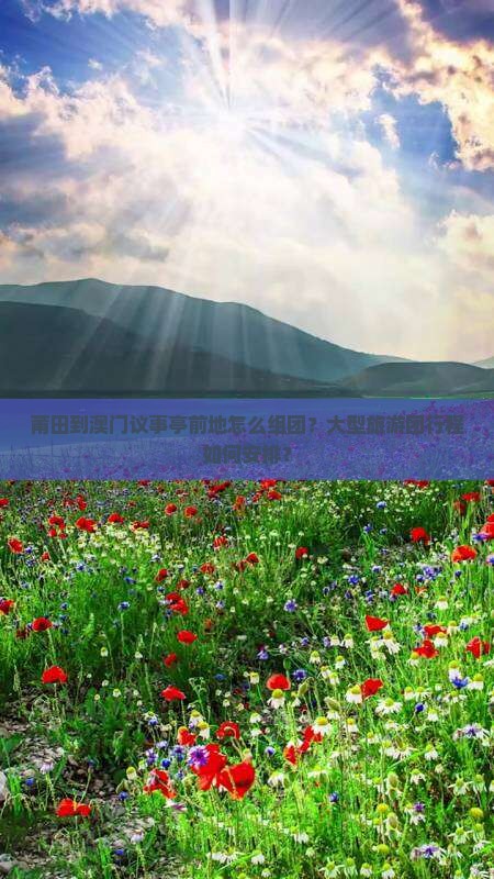 莆田到澳门议事亭前地怎么组团？大型旅游团行程如何安排？