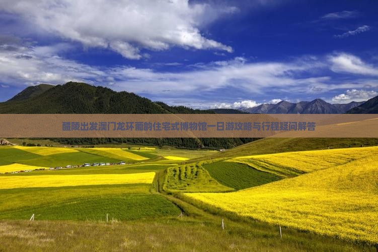 醴陵出发澳门龙环葡韵住宅式博物馆一日游攻略与行程疑问解答