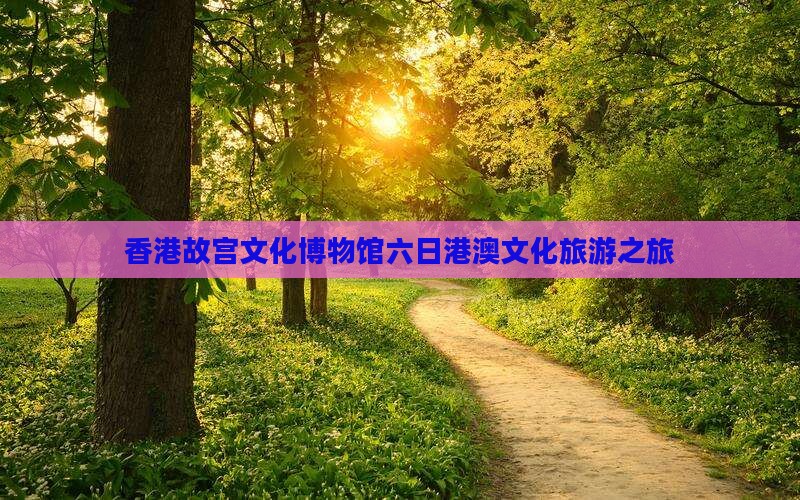 香港故宫文化博物馆六日港澳文化旅游之旅