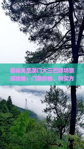 嘉峪关至澳门大三巴牌坊旅游攻略：门票价格、购买方式及交通指南？