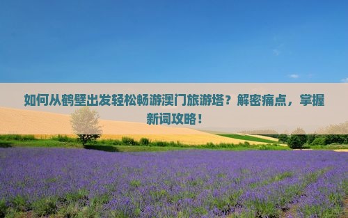 如何从鹤壁出发轻松畅游澳门旅游塔？解密痛点，掌握新词攻略！
