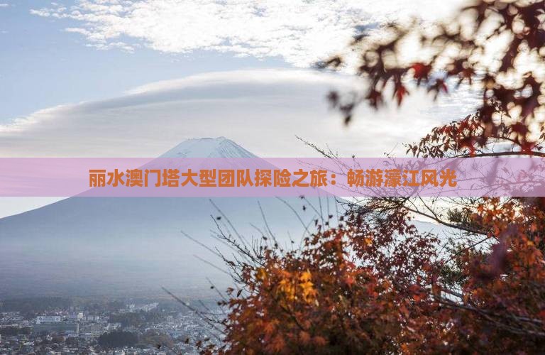丽水澳门塔大型团队探险之旅：畅游濠江风光