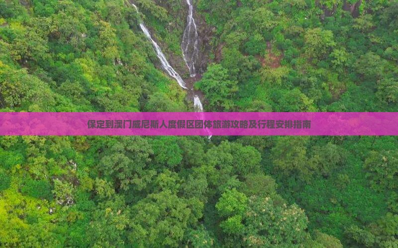 保定到澳门威尼斯人度假区团体旅游攻略及行程安排指南