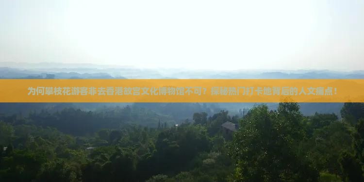 为何攀枝花游客非去香港故宫文化博物馆不可？探秘热门打卡地背后的人文痛点！