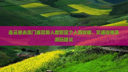 连云港去澳门威尼斯人度假区个人游攻略、交通指南及游玩建议