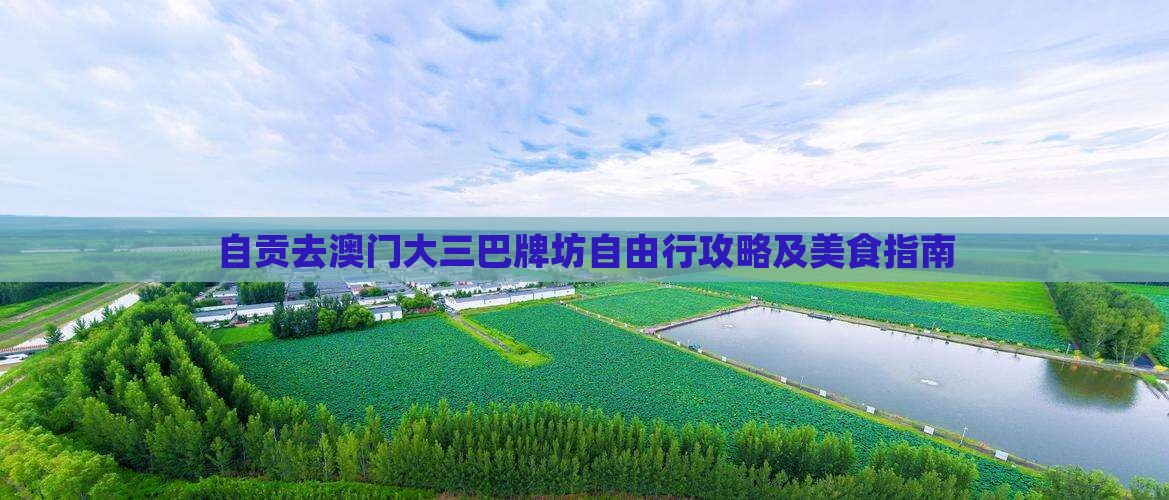 自贡去澳门大三巴牌坊自由行攻略及美食指南