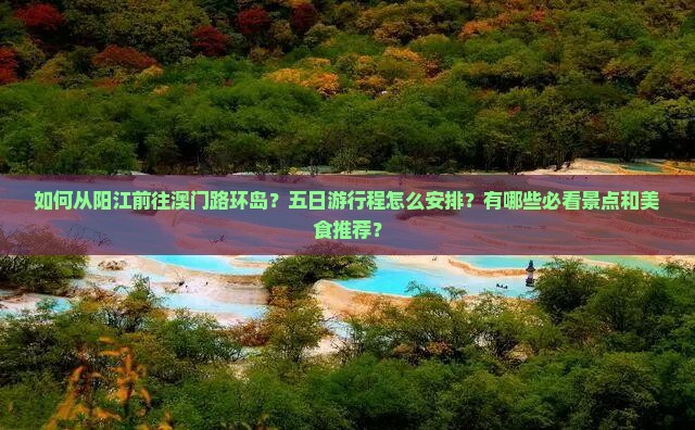 如何从阳江前往澳门路环岛？五日游行程怎么安排？有哪些必看景点和美食推荐？
