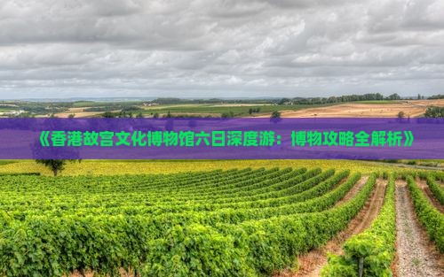 《香港故宫文化博物馆六日深度游：博物攻略全解析》