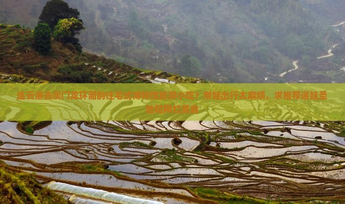 连云港去澳门龙环葡韵住宅式博物馆旅游小吃？带娃出行太麻烦，求推荐遛娃圣地和网红美食