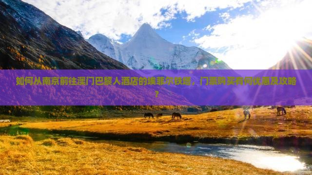 如何从南京前往澳门巴黎人酒店的埃菲尔铁塔，门票购买有何优惠及攻略？