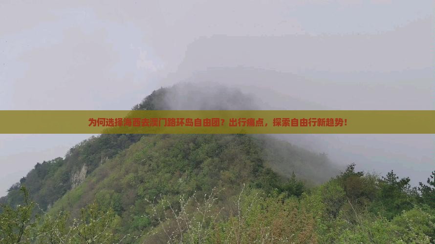 为何选择海西去澳门路环岛自由团？出行痛点，探索自由行新趋势！