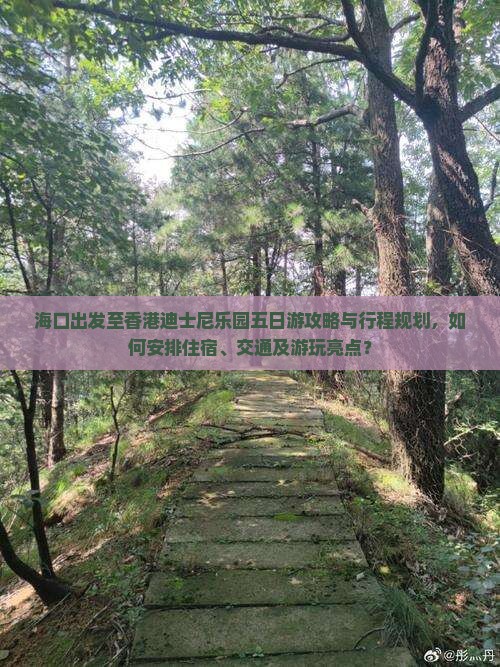 海口出发至香港迪士尼乐园五日游攻略与行程规划，如何安排住宿、交通及游玩亮点？