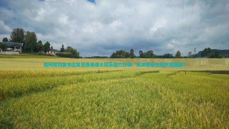 如何规划金华出发至香港迪士尼乐园六日游，解决签证住宿交通难题？