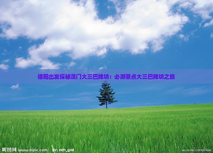 德阳出发探秘澳门大三巴牌坊：必游景点大三巴牌坊之旅