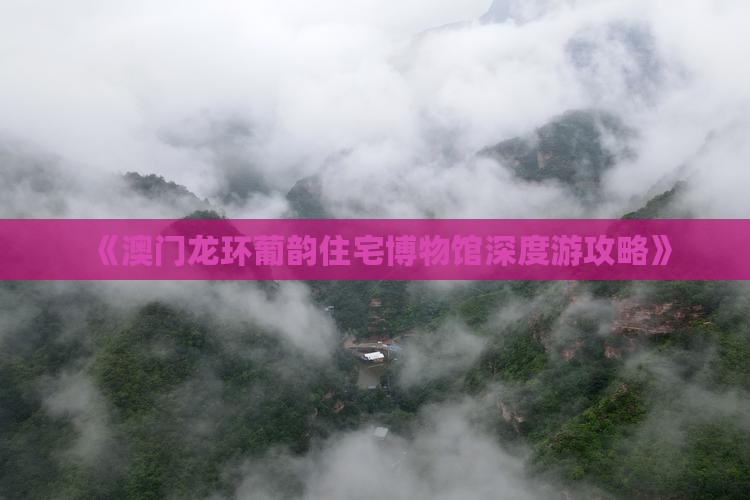 《澳门龙环葡韵住宅博物馆深度游攻略》