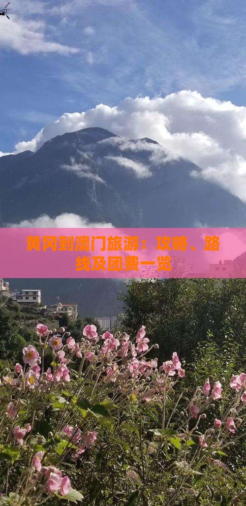 黄冈到澳门旅游：攻略、路线及团费一览