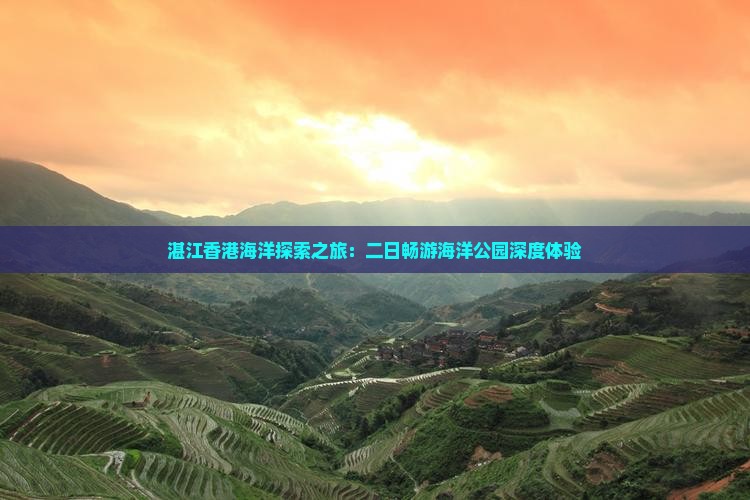 湛江香港海洋探索之旅：二日畅游海洋公园深度体验