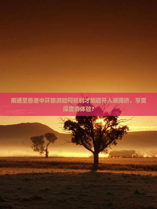 南通至香港中环旅游如何规划才能避开人潮拥挤，享受深度游体验？
