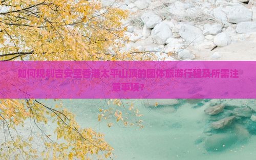 如何规划吉安至香港太平山顶的团体旅游行程及所需注意事项？