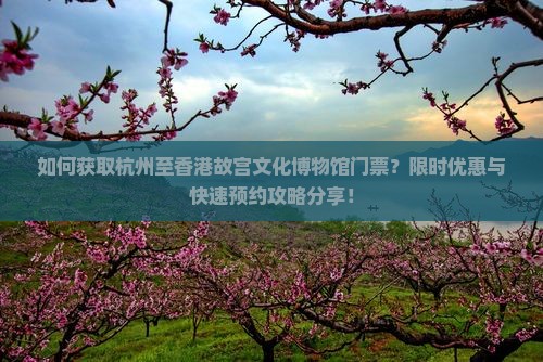 如何获取杭州至香港故宫文化博物馆门票？限时优惠与快速预约攻略分享！