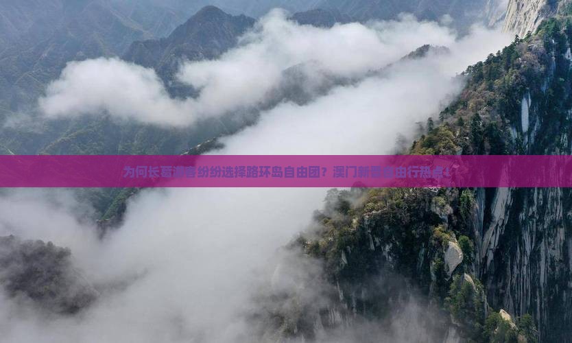 为何长葛游客纷纷选择路环岛自由团？澳门新晋自由行热点！