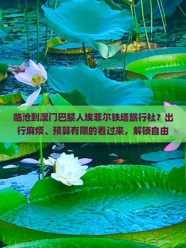 临沧到澳门巴黎人埃菲尔铁塔旅行社？出行麻烦、预算有限的看过来，解锁自由行新姿势！