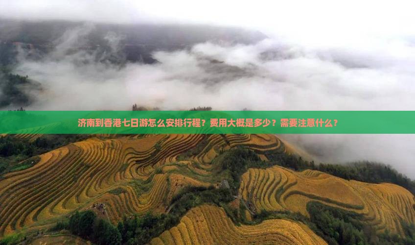 济南到香港七日游怎么安排行程？费用大概是多少？需要注意什么？