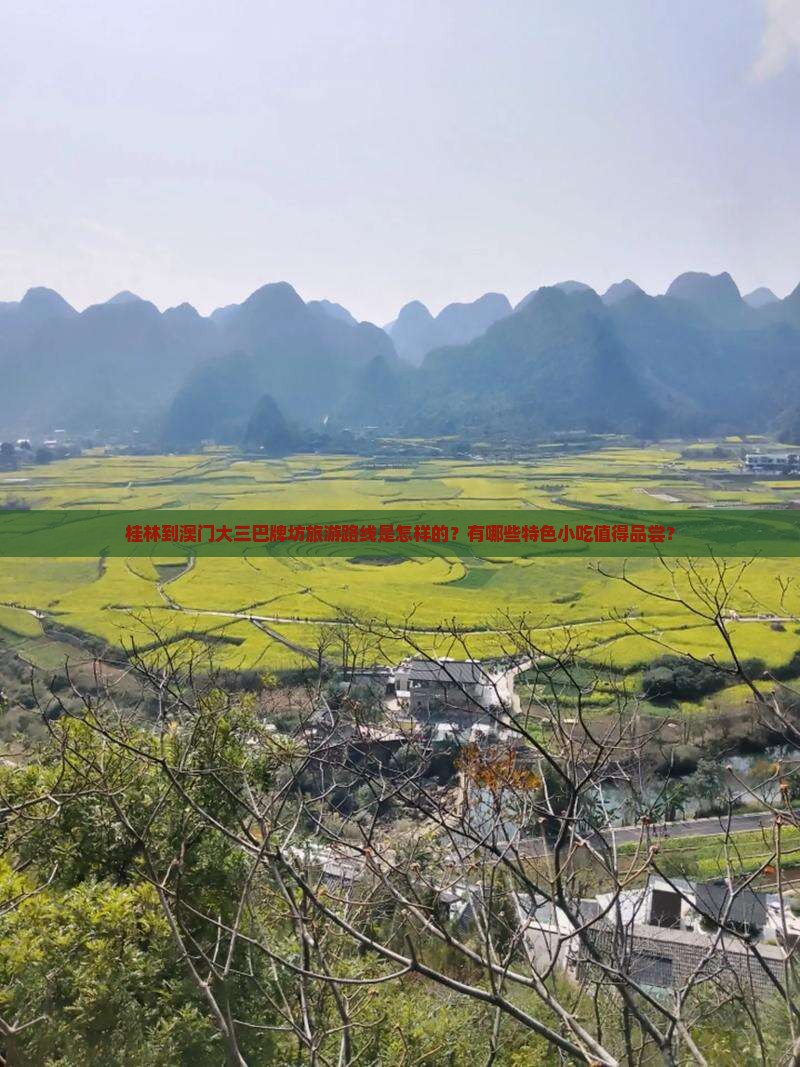 桂林到澳门大三巴牌坊旅游路线是怎样的？有哪些特色小吃值得品尝？