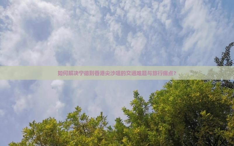 如何解决宁德到香港尖沙咀的交通难题与旅行痛点？