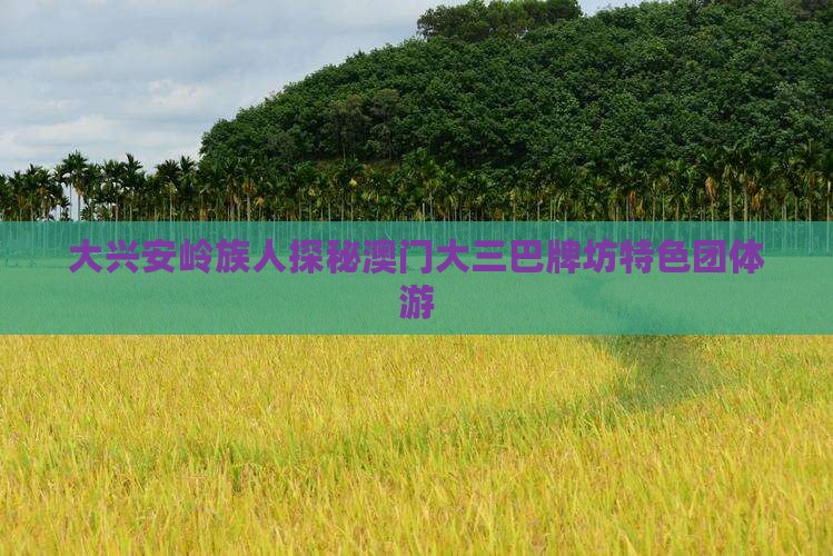 大兴安岭族人探秘澳门大三巴牌坊特色团体游