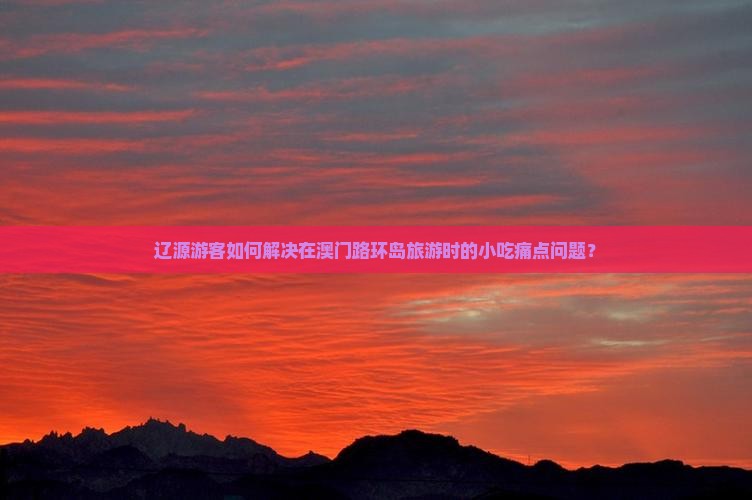 辽源游客如何解决在澳门路环岛旅游时的小吃痛点问题？
