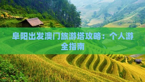阜阳出发澳门旅游塔攻略：个人游全指南
