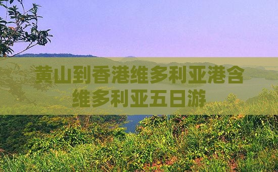 黄山到香港维多利亚港含维多利亚五日游