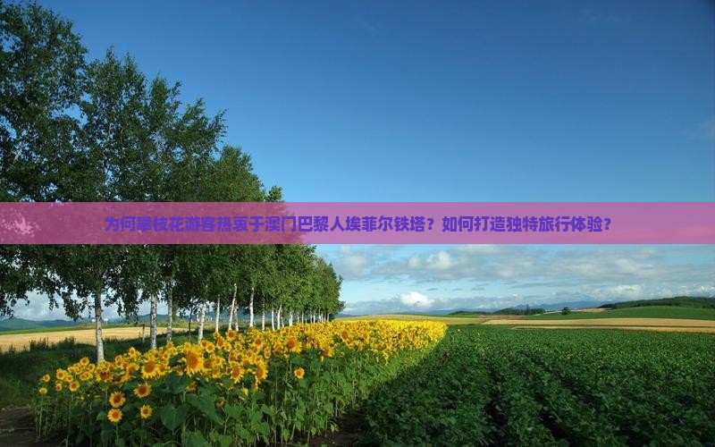 为何攀枝花游客热衷于澳门巴黎人埃菲尔铁塔？如何打造独特旅行体验？