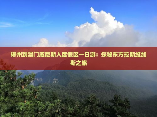 郴州到澳门威尼斯人度假区一日游：探秘东方拉斯维加斯之旅