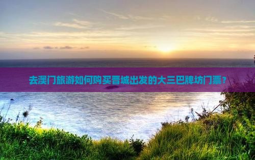 去澳门旅游如何购买晋城出发的大三巴牌坊门票？