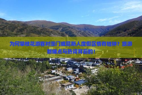 为何攀枝花游客对澳门威尼斯人度假区情有独钟？旅游新痛点与热词背后的！