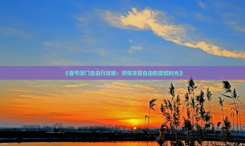 《春节澳门自由行攻略：尽情享受自由的度假时光》