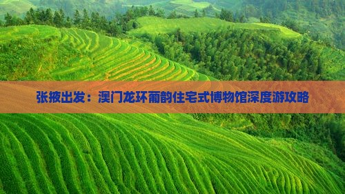 张掖出发：澳门龙环葡韵住宅式博物馆深度游攻略