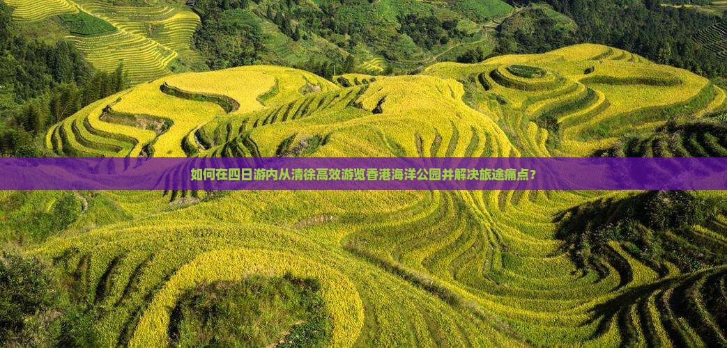 如何在四日游内从清徐高效游览香港海洋公园并解决旅途痛点？