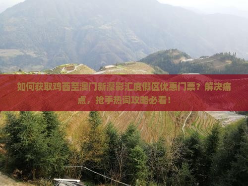 如何获取鸡西至澳门新濠影汇度假区优惠门票？解决痛点，抢手热词攻略必看！