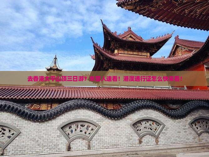 去香港太平山顶三日游？东营人速看！港澳通行证怎么快来看！