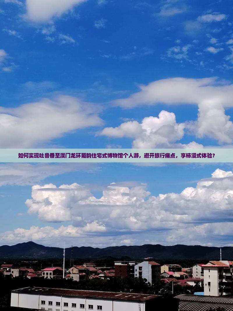 如何实现吐鲁番至澳门龙环葡韵住宅式博物馆个人游，避开旅行痛点，享柿浸式体验？