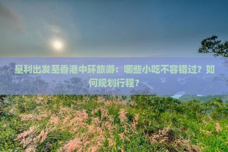 垦利出发至香港中环旅游：哪些小吃不容错过？如何规划行程？