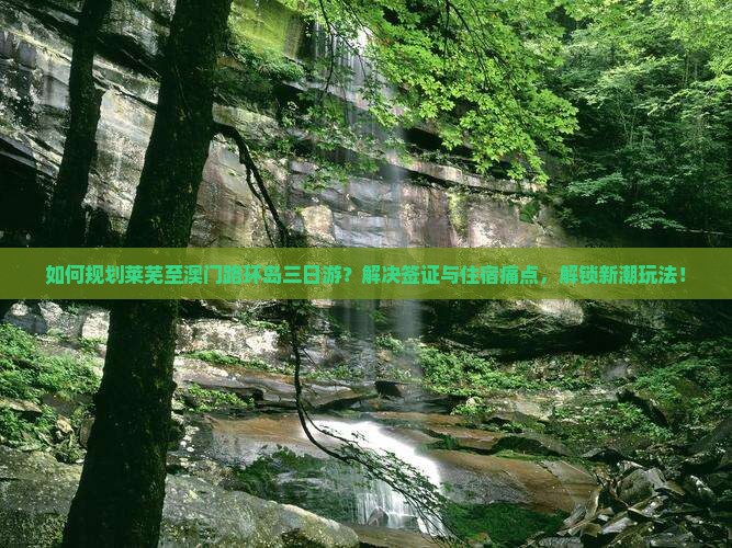 如何规划莱芜至澳门路环岛三日游？解决签证与住宿痛点，解锁新潮玩法！