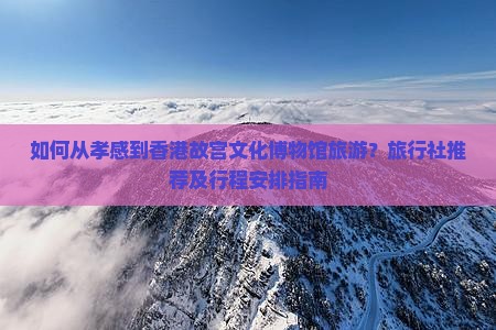 如何从孝感到香港故宫文化博物馆旅游？旅行社推荐及行程安排指南