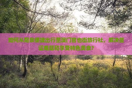 如何从阳泉便捷出行至澳门官也街旅行社，解决签证难题和享受特色美食？