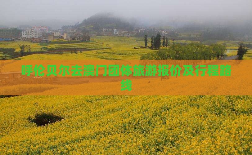 呼伦贝尔去澳门团体旅游报价及行程路线