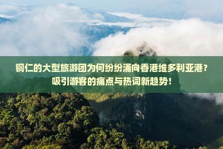 铜仁的大型旅游团为何纷纷涌向香港维多利亚港？吸引游客的痛点与热词新趋势！